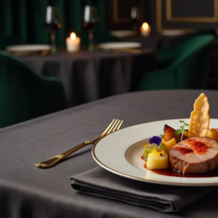 Gourmet magyar fogások művészi tálalással egy elegáns tányéron